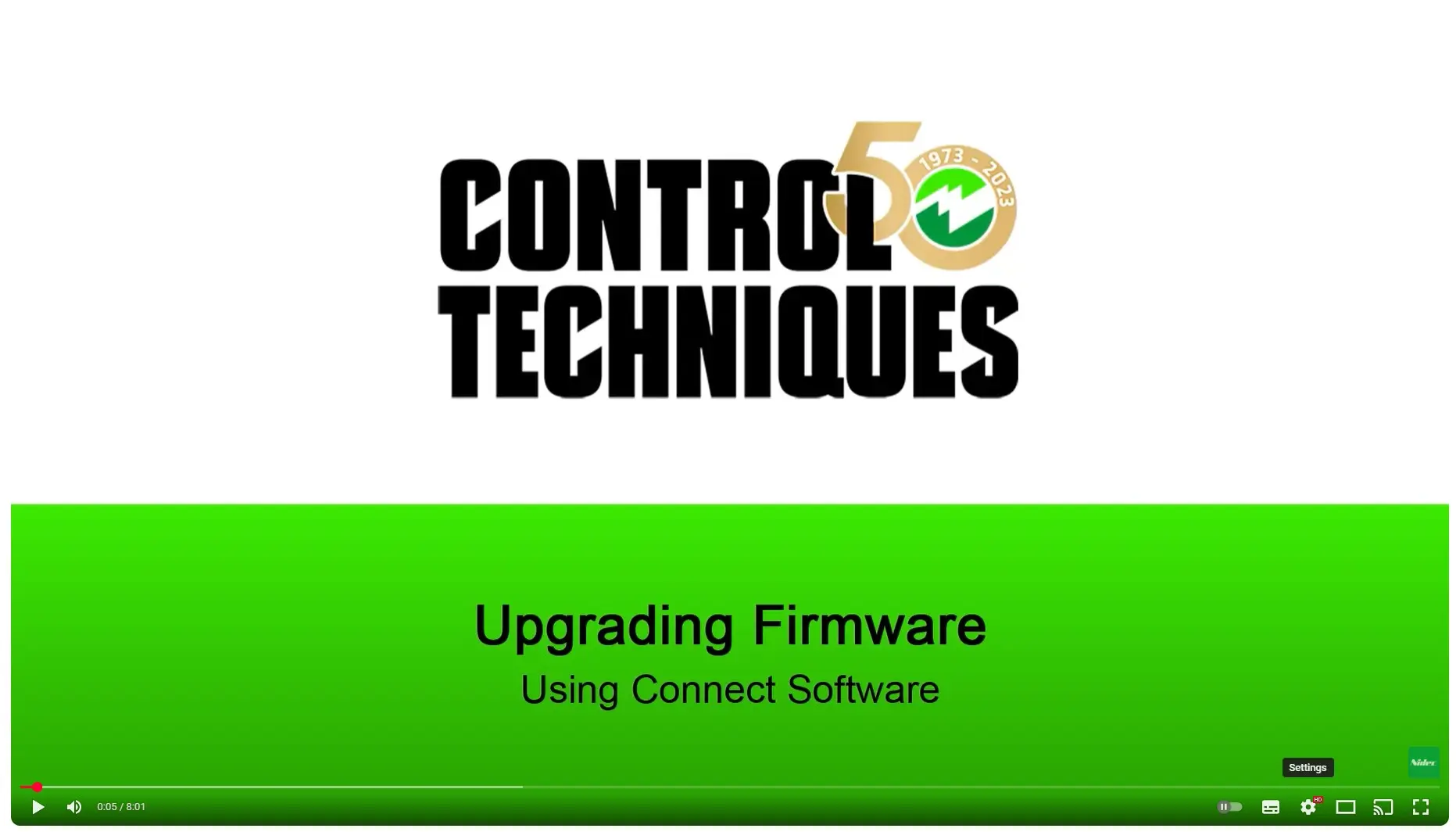 Nidec Control Techniques M700 Upgrading Firmware Video